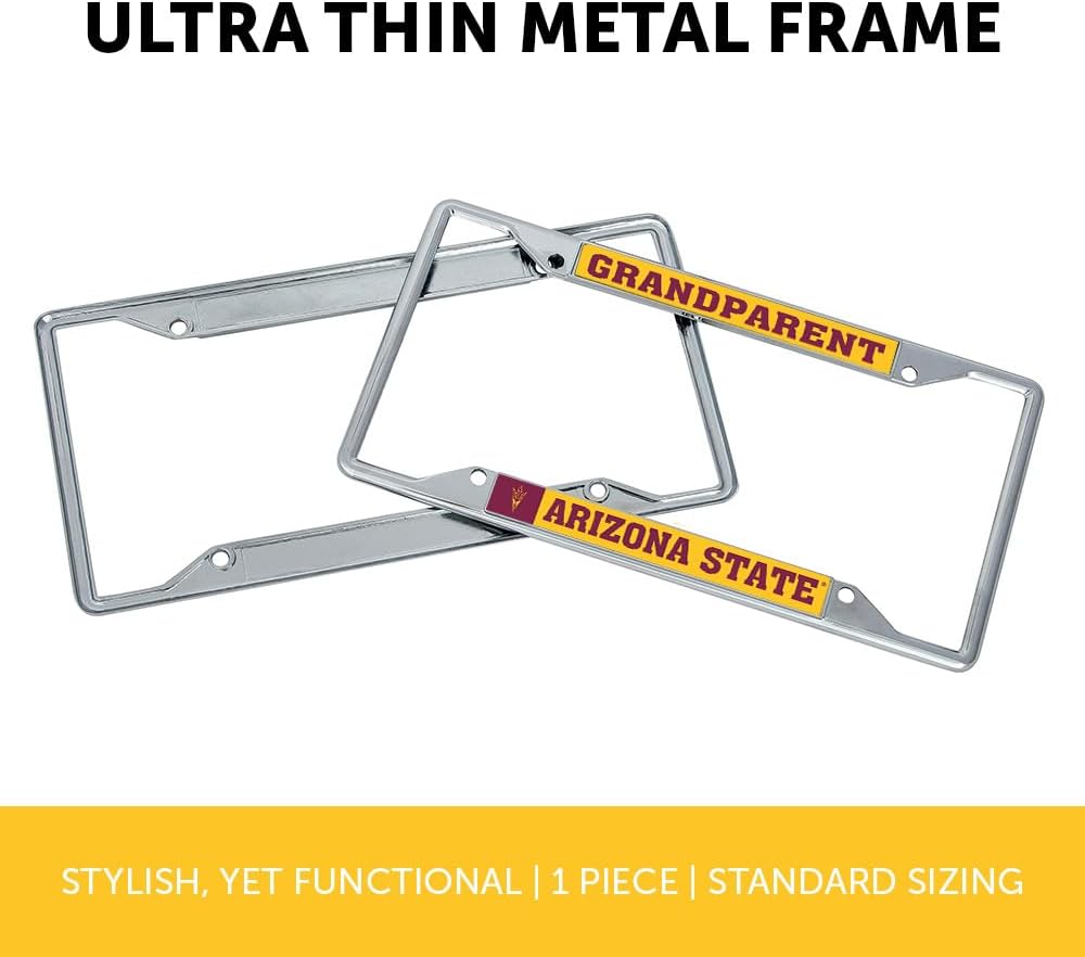 Desert Cactus Arizona State University Car Accessories Sun Devils Metal License Plate Frame and Tag Holder for Front or Rear of Car (Grandparent)