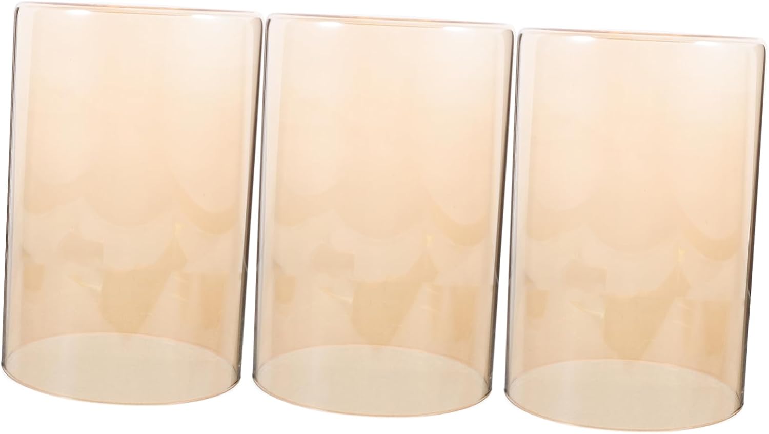 Chandelier Lampshade Cover Amber Cylinder Glass Shades Replacement for Light Fixtures