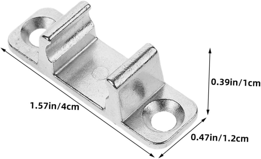 minkissy 4 Sets Universal Range Hood Glass Panel Fasteners with Metal Latches and Clips, Replacement Range Hood Panel and Cabinet Door Latch Repair Parts for Kitchen Appliance Maintenance