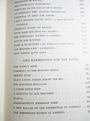 Norwegian Emigrant Songs and Ballads      Hardcover – January 1, 1936