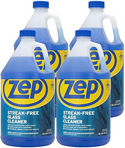 Zep Streak-Free Glass Cleaner - 1 Gallon - (Case of 4) ZU1120128 - Pro Formula Clean