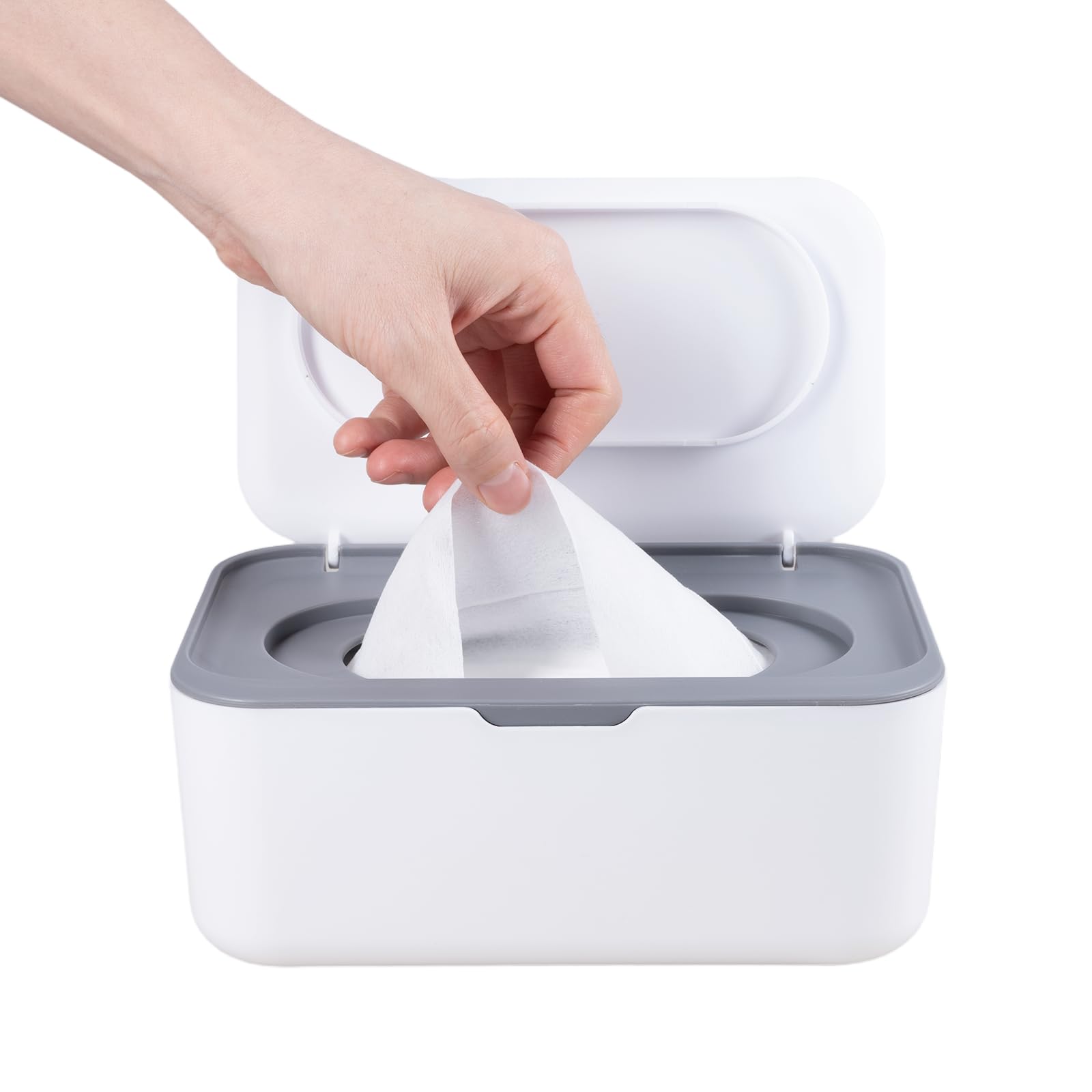 Feuchttücher Box mit Deckel, Nachfüllbarer Feuchttuchspender für Baby & Erwachsene, Aufbewahrung für Feuchtes Toilettenpapier, Ideal für Badezimmer, Wickeltisch & Büro Küche, Haushalt & Wohnen