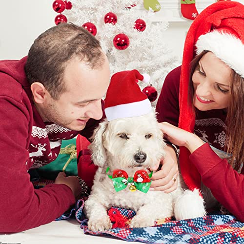 Weihnachtsmütze Hund, Hund Katzen Weihnachtsmütze, Haustier Weihnachtskostüm Zubehör, Weihnachten Kostüm, Justierbare Weihnachten Mütze, Stirnband mit Glocken