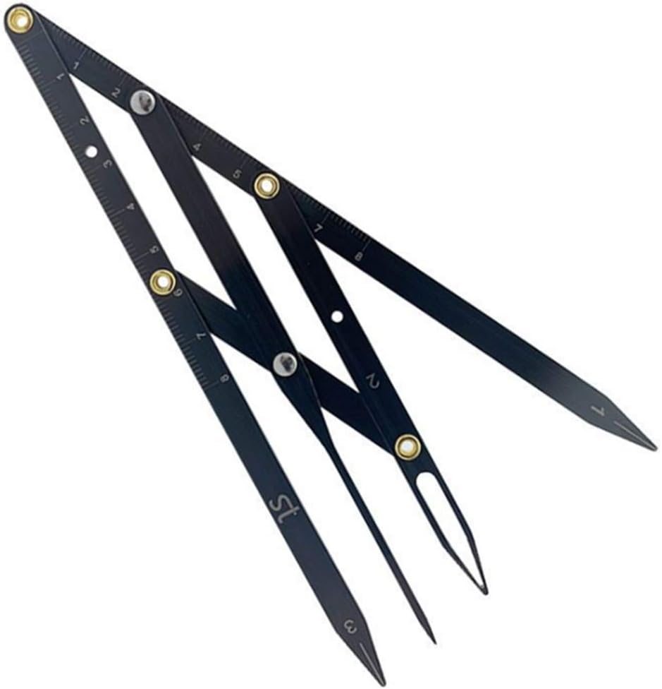 Golden Ratio Calipers, Eyebrow Stencil Ruler Microblading Permanent Tools, Three-point Positioning Balance Ruler for Eyebrow (Black)