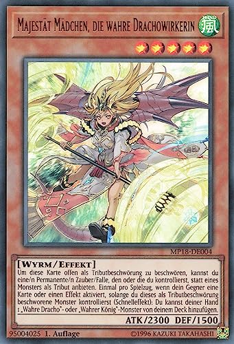 Majestät Mädchen, die wahre Drachowirkerin MP18-DE004 Ultra Rare Deutsch Near Mint 1. Auflage - 2018 Mega-Tin Mega Pack - mit ReCollectibles-Versandschutz - für Yu-Gi-Oh!