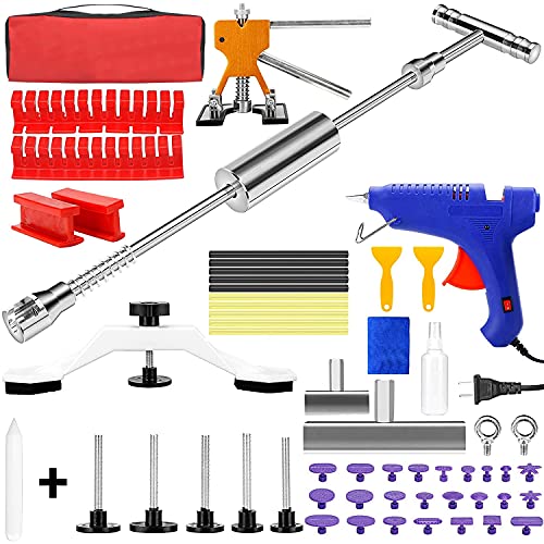 SUPAREE Paintless Dent Repair Kit Car Dent Remover Tool - 56 Pcs Dent Removal Puller Kits