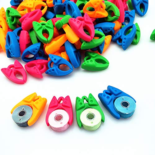 Image of Fbshicung 100Pcs Bobbin Clamps /Holders Keeping Bobbin Thread No More Thread Getting Tangled-for Type A & L Bobbins