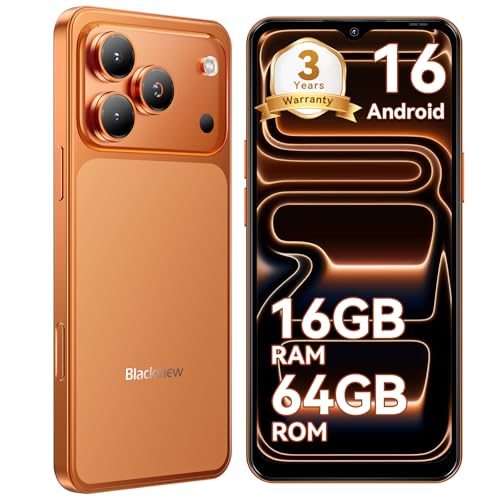 Blackview Wave 7C Telephone Portable Android 16 Smartphones, 16Go+64Go/2To, 32MP+13MP, 5000mAh, 6.56