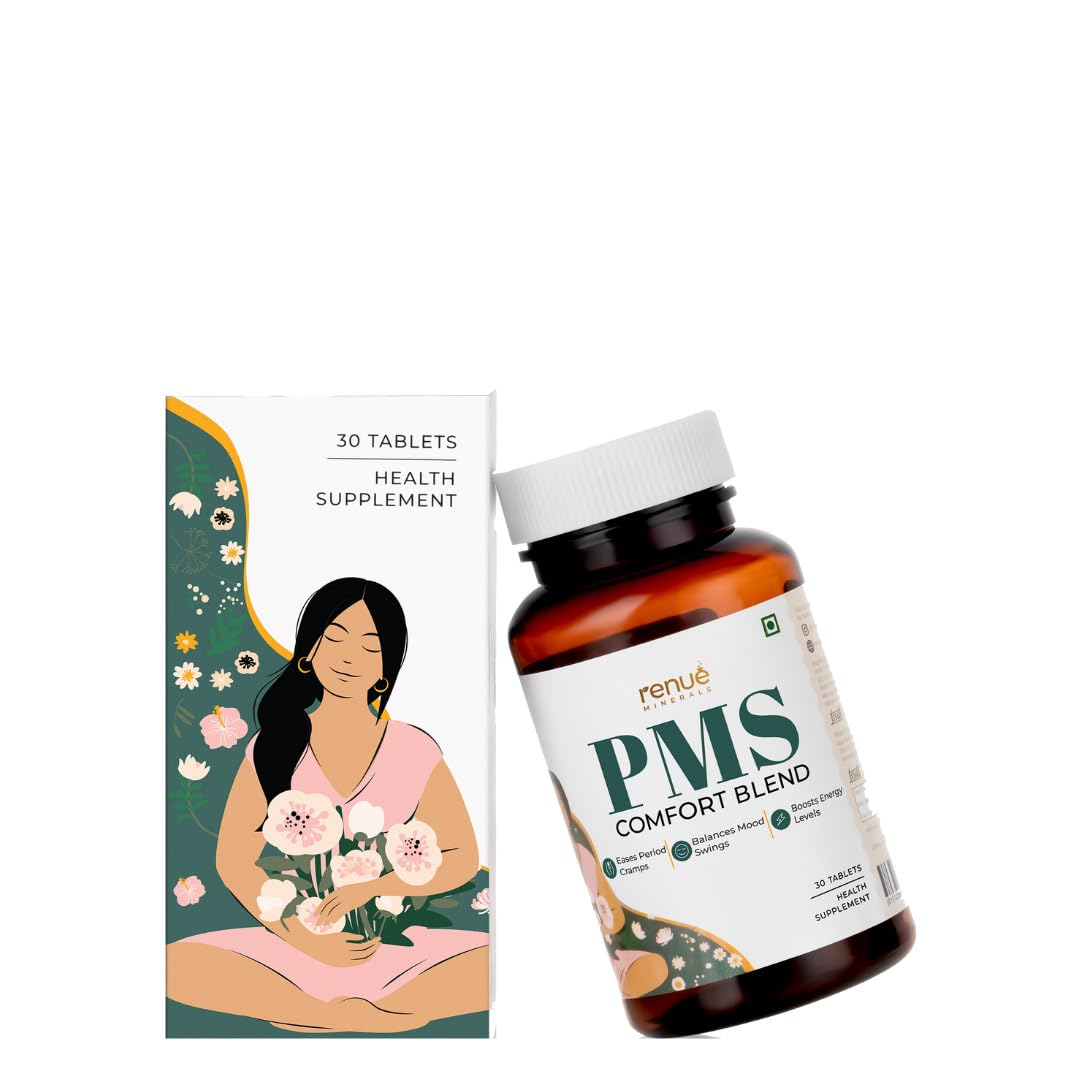 Renue Minerals PMS Relief Tablets | PMS Tablets For Women | Multivitamins & Minerals | Enhances Menstrual Health | Reduces Pain, Cramps, Anxiety, Mood Swings, Acne & PMS Relief | 30 Tabs Each Pack (B0D37Z6KY4) Amazon Price History, Amazon Price Tracker