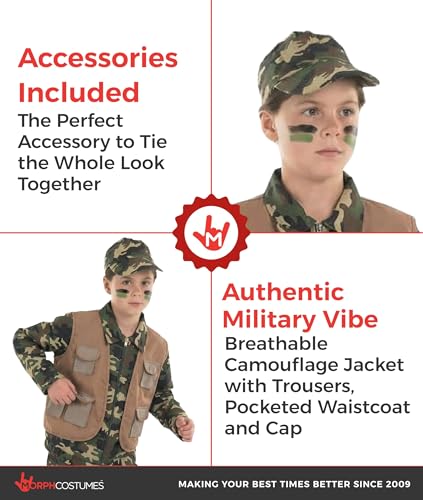 Disfraz Completo Ejército para Niños Talla XL miniatura 3