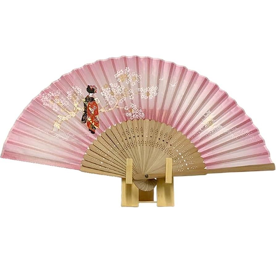 【アンティーク】大扇子 飾り扇 巨大 花 鳥 縁起物 当時物 ビンテージ 和道具 Amazon.co.jp: 飾り扇子 桜 舞妓 ピンク 竹製 扇子スタンド 付き