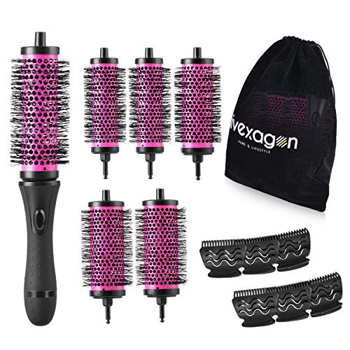 Brosses à rouleaux détachables et six pinces pour éviter les brushings ratés