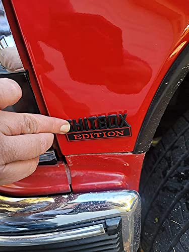 Image of 2 pcs Edition Emblems 3D Raised Metal Logo car Badge Suitable for Car and Truck SUV、car Door, Tail Box, Water Tank Personality Emblems(Red Black)