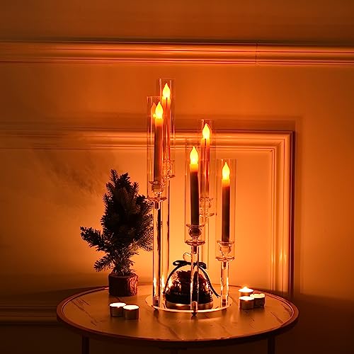 Wocadle WUS-YKLYG5TZT 5 Arms Acrylic Clear Candelabra Centerpieces thumb #2