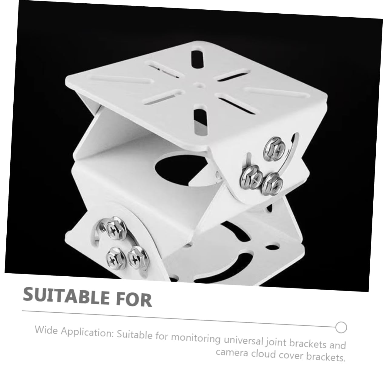 VILLCASE Supporto per Telecamera di Sorveglianza Staffa da Parete Versatile in Acciaio Bianco, 2 Pezzi, Facile da Installare e Antiruggine per Sistemi di Sicurezza
