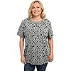 Disney-Womens-Plus-Size-T-Shirt-Minnie-Mouse-Print Disney Womens Plus Size T-Shirt Minnie Mouse All Over Print (Heather Grey, 3X)