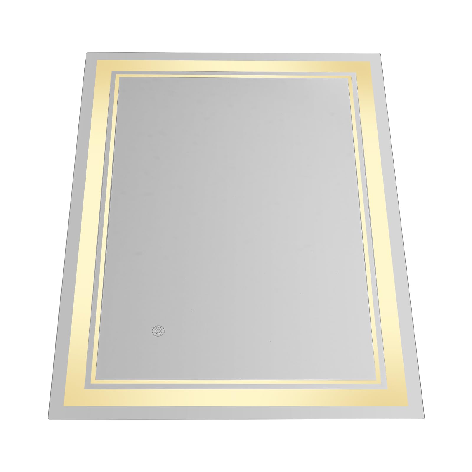 LED-Badezimmerspiegel dimmbar mit 3 Lichtfarben Touch-Schalter IPX4 70x50cm Wandspiegel für Make-up Rasur Hautpflege