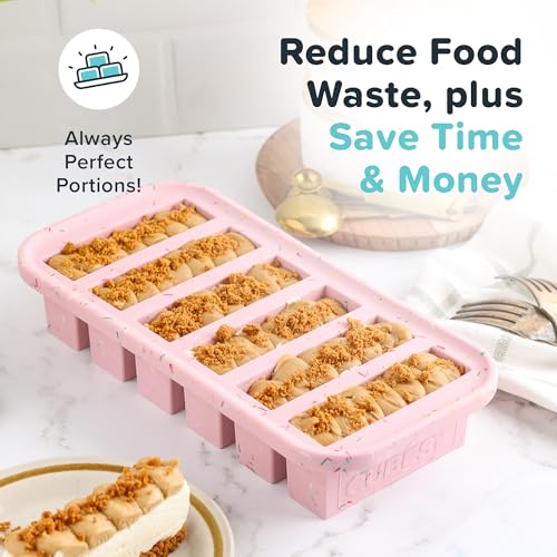 Image of Souper Cubes 1 /2 Cup Silicone Freezer Molds with Lids, Cotton Candy, 2-Pack | 100% Platinum-Cured Silicone Freezer Cubes, Oven & Microwave Safe, Perfect for Freezing Broth, Sauces, Sides and More