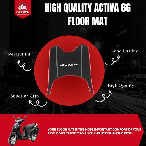 Image of Activa 6G Premium Floor Mat | Anti-Slip Heavy-Duty Rubber | Waterproof All-Weather Protection | Custom Fit | Deepon Auto Care