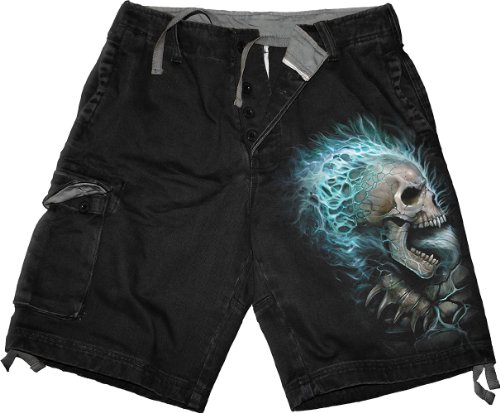 Spiral Flaming Spine Pantaloncini Vintage nero