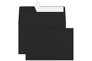50 Pack 4x6 Envelopes Black - Perfect for All Your Mailing Needs!