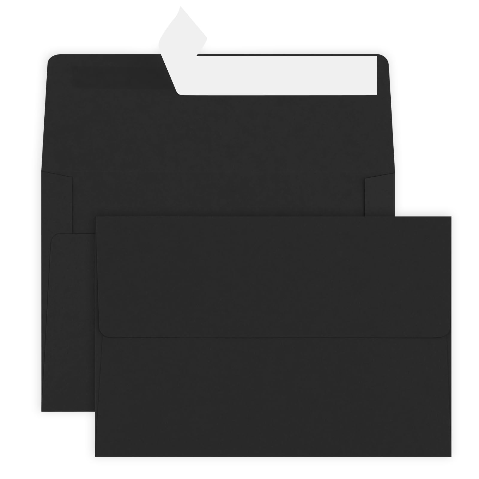 50 Pack 4x6 Envelopes, A4 Black Envelopes Self Seal, Printable Envelopes for Invitation, Baby Shower, Birthday Party, Wedding, Postcards, Mailing, Greeting Cards
