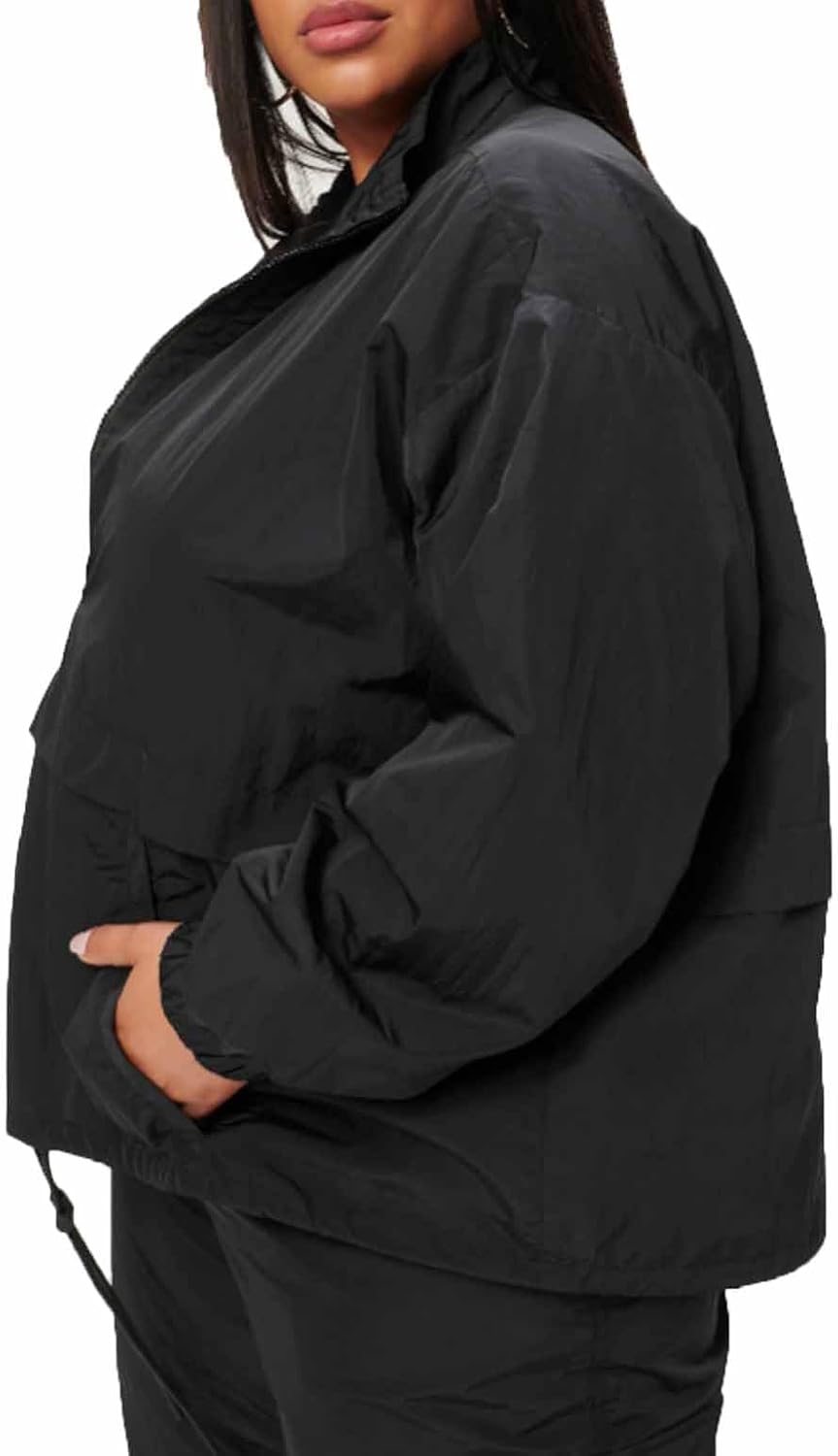 Good American Women's Essential Nylon Anorak Jacket -