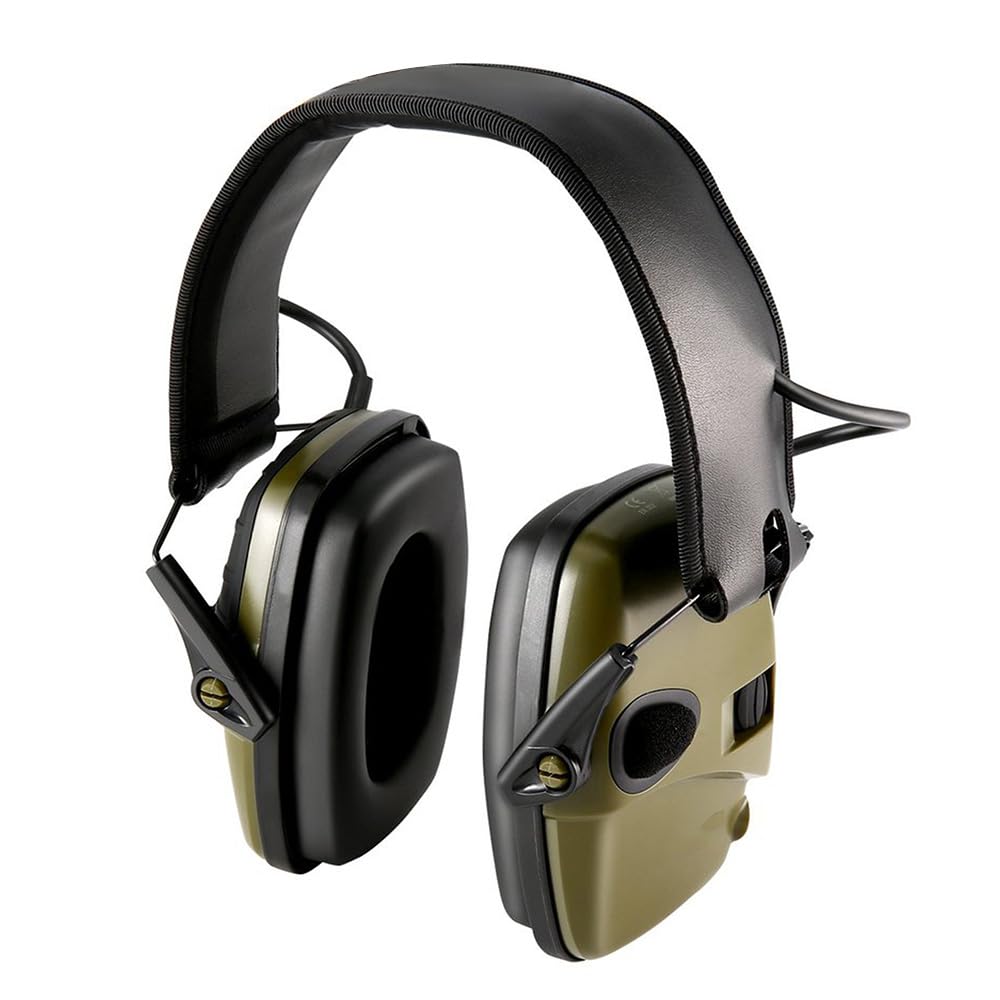 Electronic Shooting Ear Defenders for Adults, 82dB Noise Cancelling Headphones with Adjustable Headband & Hard Storage Case - Ideal Hearing Protection Earmuffs for Airsoft, DIY Working, and Gardening