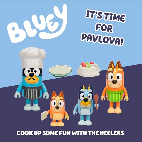 Bluey Chef Playset 51% Off - Only $7.20 for 4-Pack Toy Figures