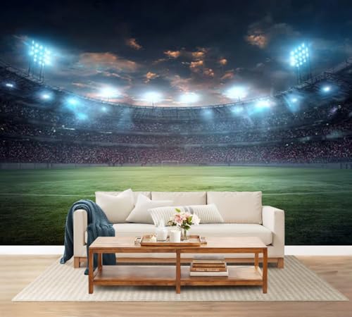 Soccer Wall Mural 100"x144" Peel & Stick Stadium Night Scene