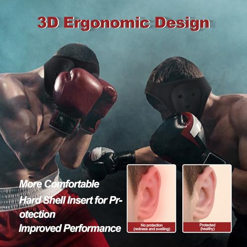 Wrestling Headgear for Youth & Adult Wrestling Ear Guard Soft Adjustable Protection Helmet Head Gear for BJJ Wrestling Sparring MMA Grappling and Training - Thumbnail 5