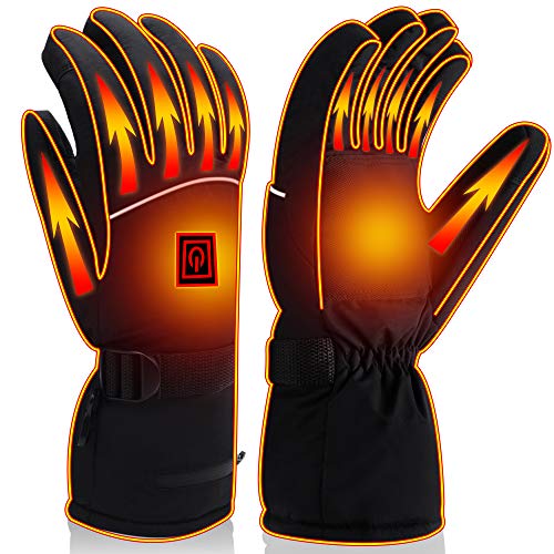 Autocastle Men Women Rechargeable Electric Warm Heated Gloves Battery Powered Heat Gloves Kit,Winter