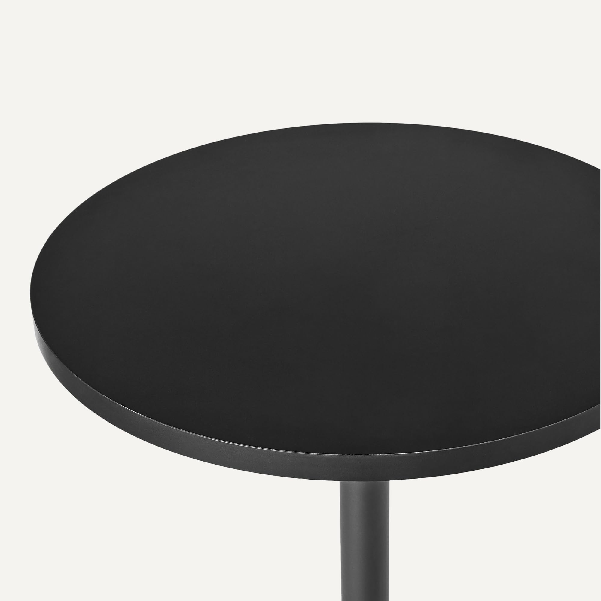 Amazon Basics, Mesa de Bar, Mesa de Desayuno, Mesa de Bistró, Redonda, para Interiores, 59,9 x 59,9 x 106,4cm, Negra