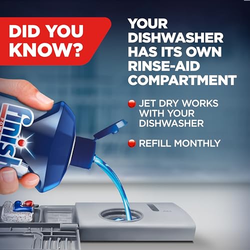 finish jet-dry dishwasher rinse aid compatible with dishwasher detergent prevents spots amp residues dries shine amp protects 32 oz 300 washes