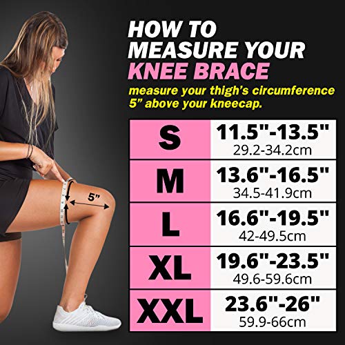 Image of POWERLIX Knee Compression Support Sleeve - Best Knee Brace for Men & Women | Best Knee Brace for Men & Women, support for Running, Basketball, Weightlifting, Gym, Workout, Sports