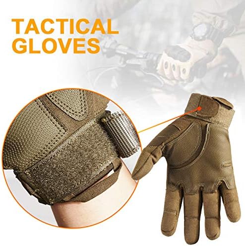 FREETOO Tactical Gloves for Men Military Gloves with Knuckle Protection Black Shooting Gloves for Airsoft Paintball Motorcycle and Heavy Duty Work,Black