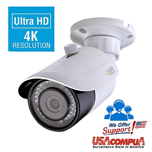 Q-SEE 2PK 4K H.265 BULLET IP CAMERAS ADD-ON 4K CAMERAS FOR QT878 QT816