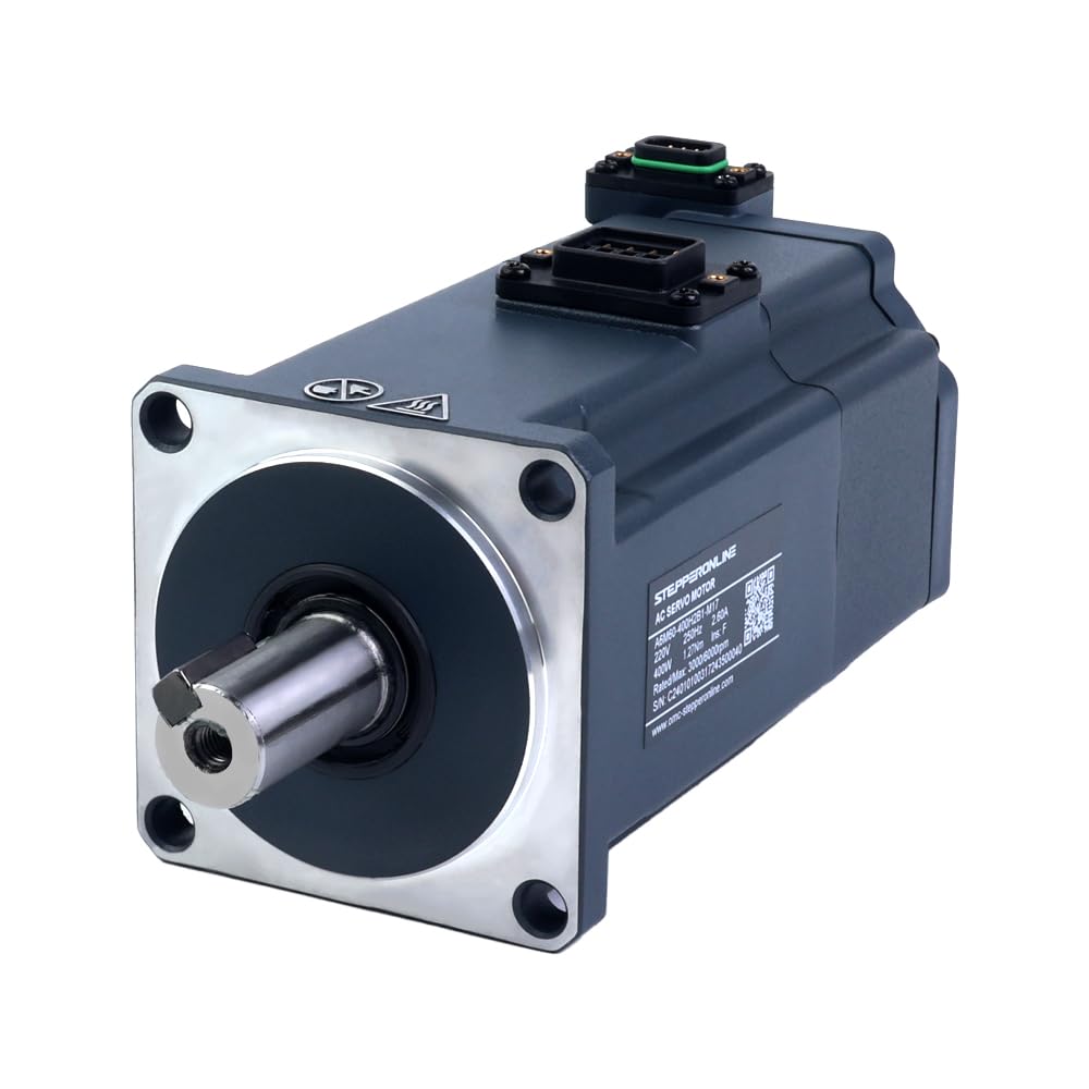 STEPPERONLINE AC Servomotor kit EtherCAT A6 Serie 400W Servomotor 3000rpm 1,27Nm mit Bremse 17 Bit Absolutwertgeber IP67 + 400W EtherCAT AC Servomotortreiber+ 3.0M Kabels
