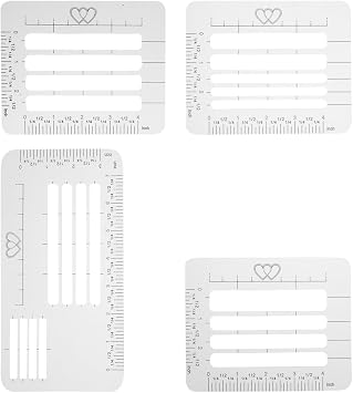 EXCEART 4-Pack Envelope Addressing Guide Stencil Templates with 4 Styles for B6 Dl Zl C5 Envelopes Translucent Pp for Wedding Invitations Christmas Cards and Handwriting