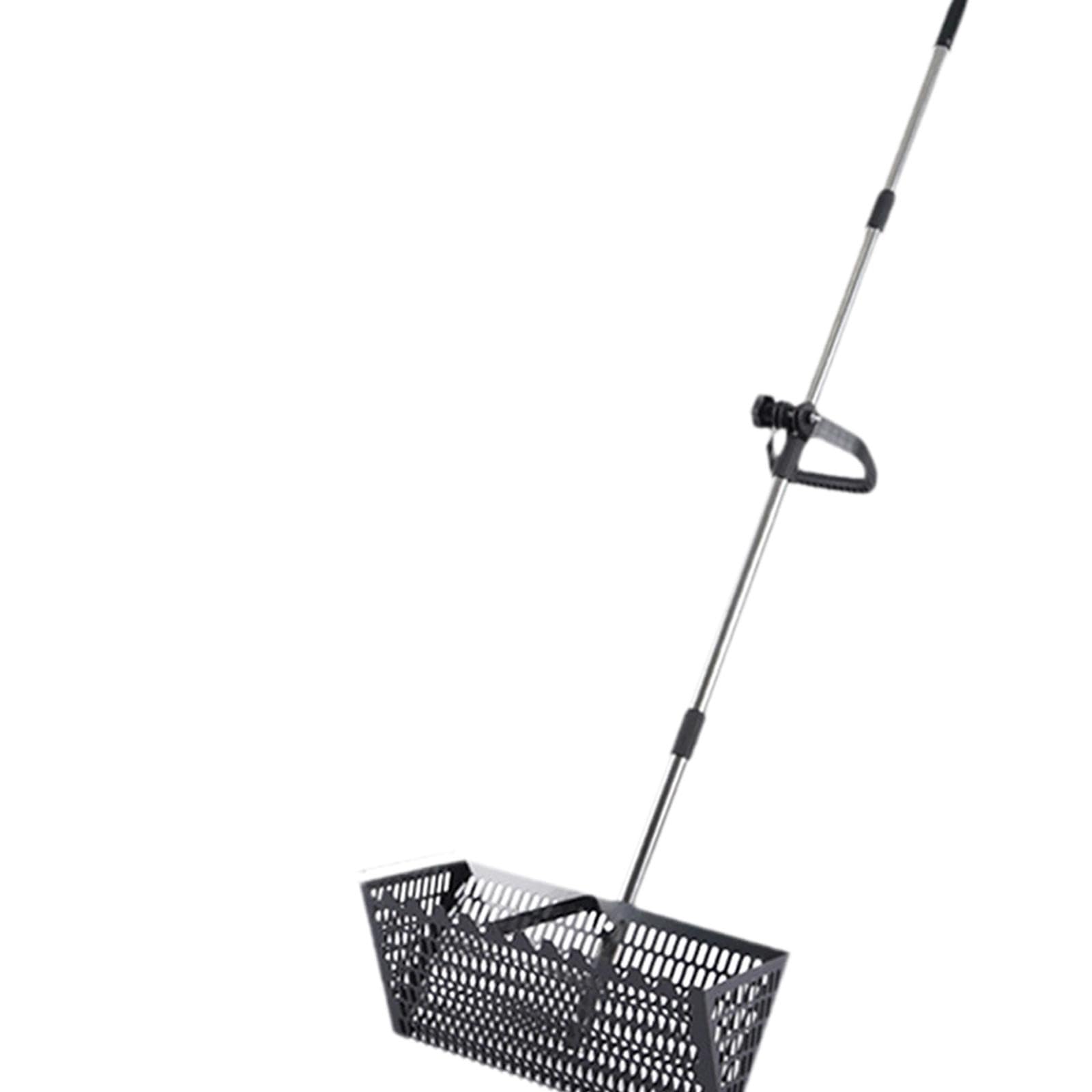 perfk Setacciatore di Sabbia, 141 Cm Rastrello delle Pulci di Sabbia, Setaccio da Spiaggia con Manico Lungo in Acciaio, per L'uso Come Vaspaccia Feci, Strumento di Pulizia della Spiaggia, Nero