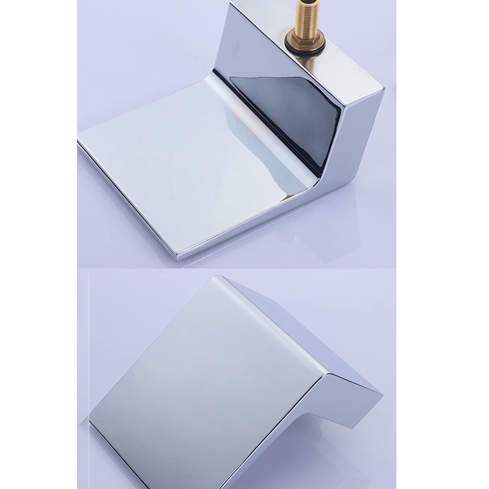 Grifo para bañera Grifo para bañera en Cascada Grifo para baño de latón Grifo para bañera con Control Dual frío y Caliente con Relleno para bañera con Ducha de Mano Grifo para Ducha con Doble manija