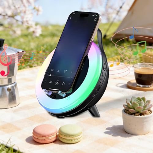 Enceinte à induction pour recharger son téléphone et écouter la musique
