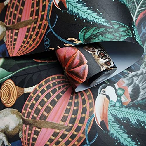 Wonderland Tropical Wallpaper Black Holden 91193 – Ansicht 4