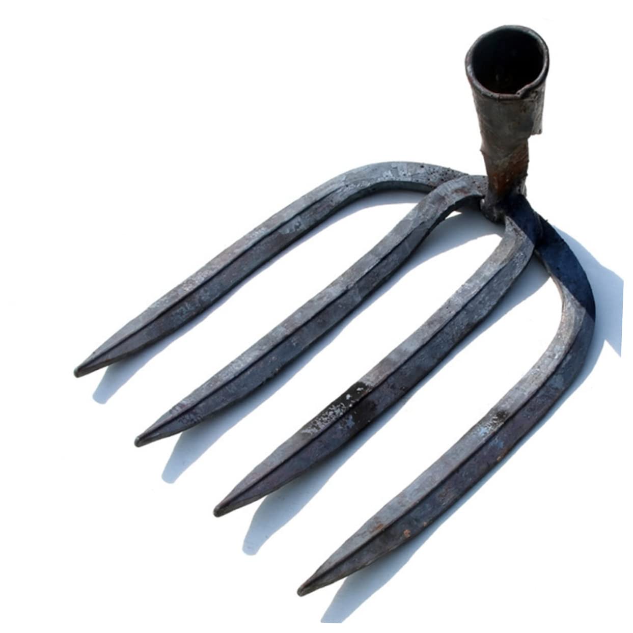 Rastrillo De Jardín De Acero Manoforjado De Dientes Herramienta De Jardinería Pequeña para Preparar Suelo y Limpiar Huertos y Jardines