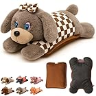 COVERI COLLECTION Borsa Acqua Calda Elettrica Peluche Cane Pupazzo Rimovibile e Lavabile 500w - Boule scaldamani elettrico - Regali Natale Bambini
