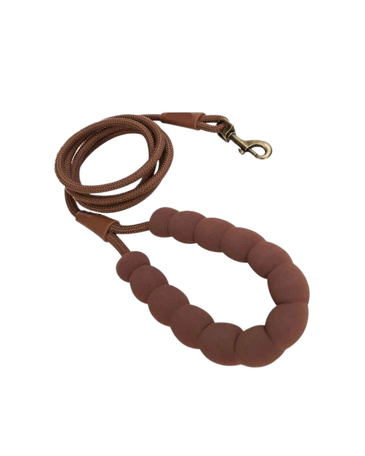 Laisse pour chien marron pour ne plus avoir mal aux mains en promenade extérieure