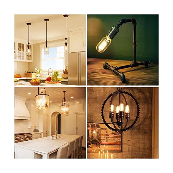 ANWIO E14 LED Leuchtmittel 4.5W Filament Lampe, T25 470LM Edison LED, Ersetzt 40w Glühbirne, Warmweiß 2700K, Nicht… – Bild 7