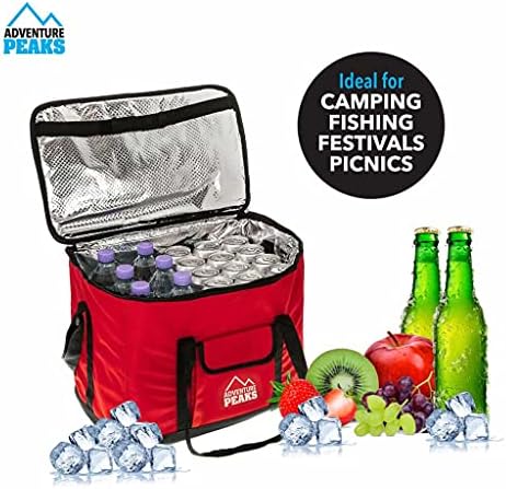 Vivo Technologies Extra Large 30L 60 Can Insulated Hot/Cold Cooler Bag Cool Box Picnic Camping Food Drink Ice Freezer Cool with Carry Handle and Shoulder Strap