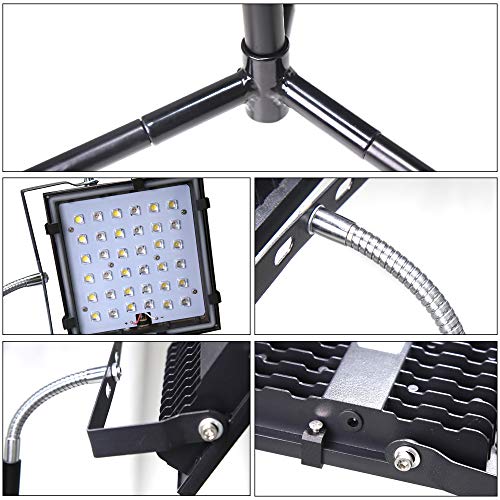 Dommia Floor Lamp LED Grow Lights, 35W Floor Stand Plant Light with Flexible Gooseneck, Full Spectrum Sunlight Plant Growing Lamp for Indoor Plants, Gardening, Hydroponics - Thumbnail 2
