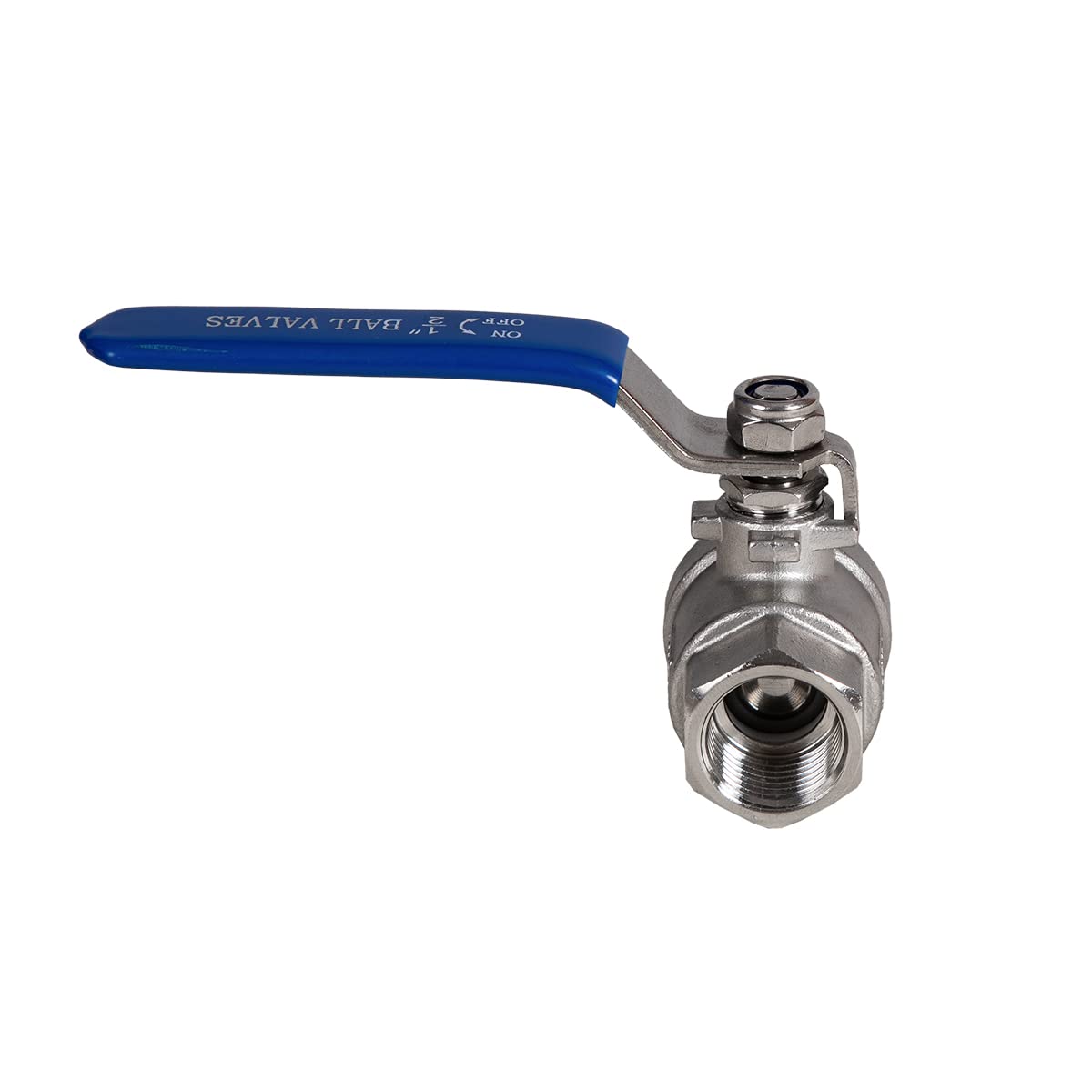 Valvola A Sfera In Acciaio Inox 304 1/2” BSP – Passaggio Totale, Maniglia Rotonda, Per Acqua E Gas!